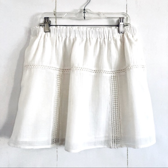 Madewell Dresses & Skirts - Madewell White Lined Boho Mini Skirt